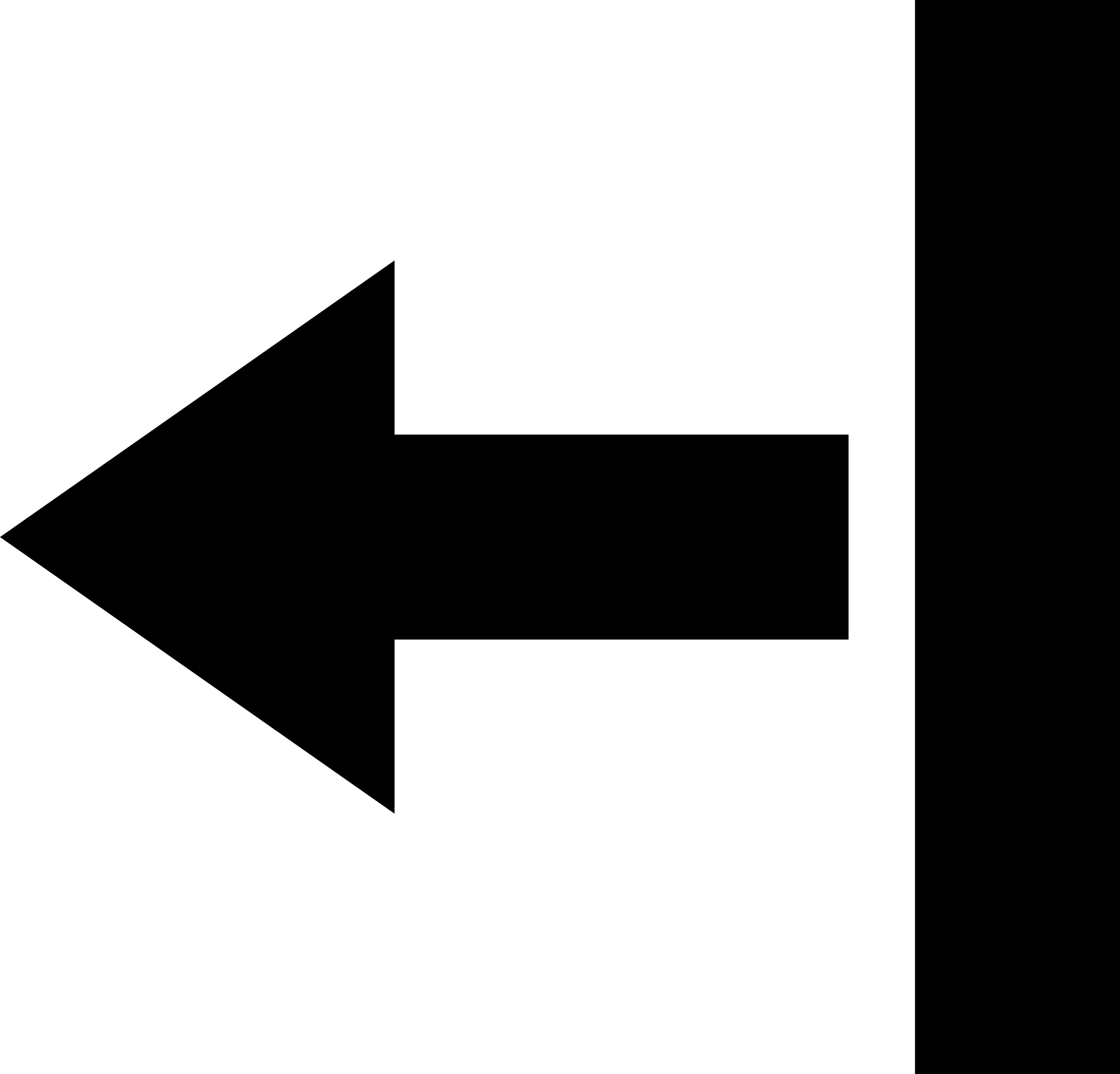 Left Arrow From One Verical Line Line Art Svg Vector Free Vectors
